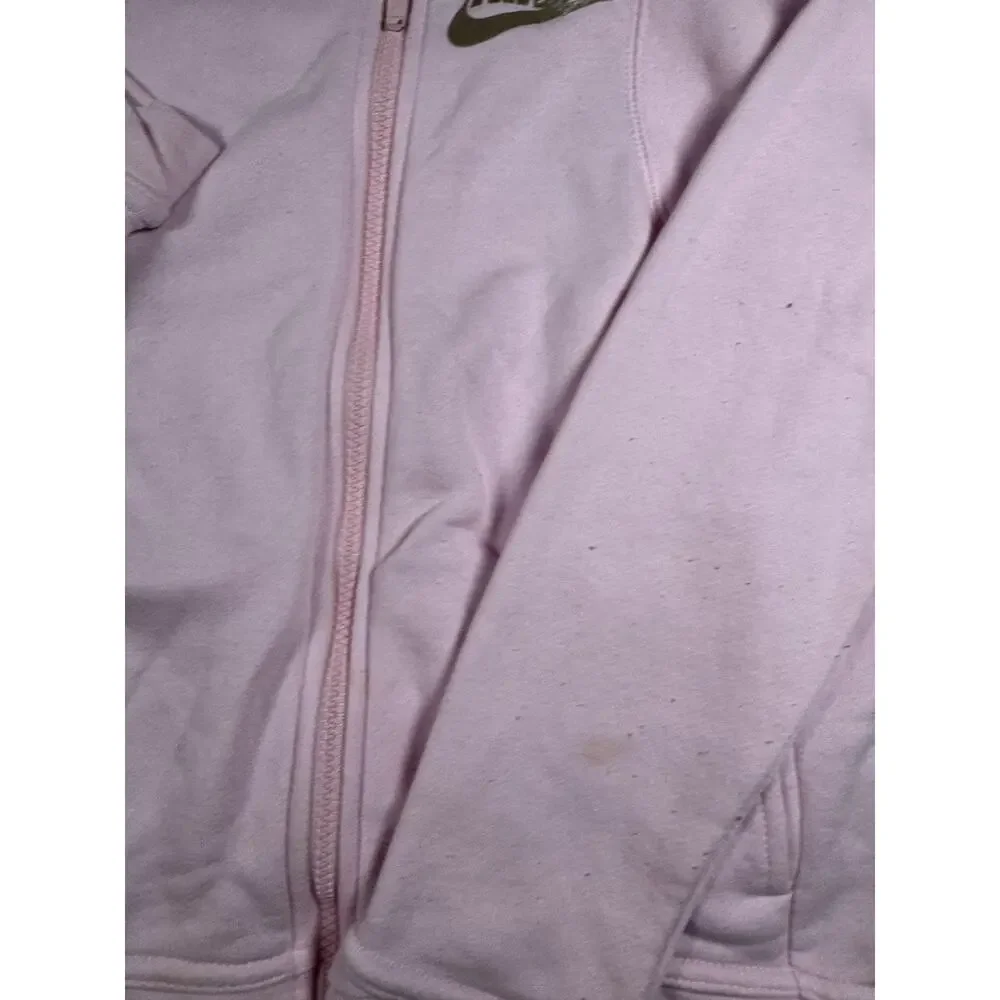 Nike Girls Full Zip Hoodie Large Pink Sweatshirt